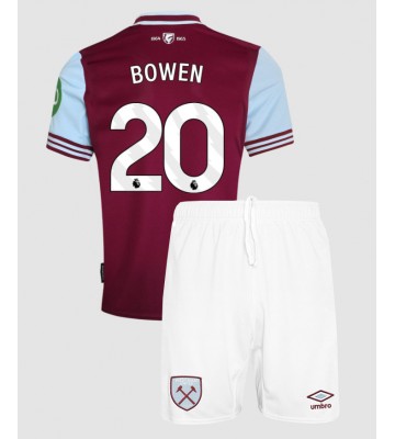 West Ham United Jarrod Bowen #20 Hemmakläder Barn 2024-25 Kortärmad (+ Korta byxor)